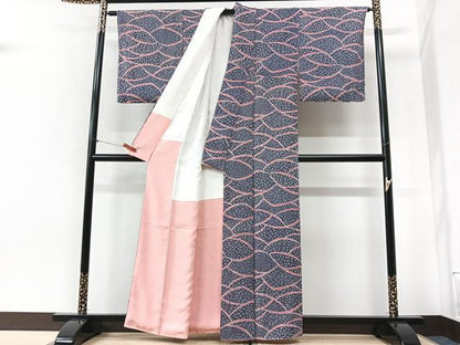 平和屋着物■上質な小紋　芝草花尽くし　正絹　逸品　CABI6999xe