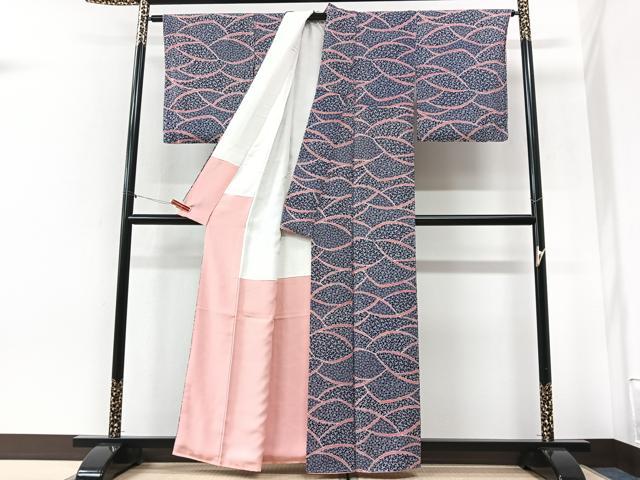 平和屋着物■上質な小紋　芝草花尽くし　正絹　逸品　CABI6999xe