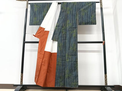 平和屋着物■本場大島紬　笹竹文　正絹　逸品　CABI7000xe