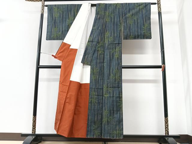 平和屋着物■本場大島紬　笹竹文　正絹　逸品　CABI7000xe