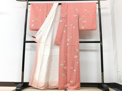 平和屋着物■上質な小紋　枝花文　正絹　逸品　CABI7002xe