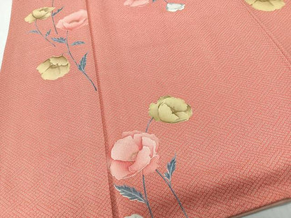平和屋着物■上質な小紋　枝花文　正絹　逸品　CABI7002xe