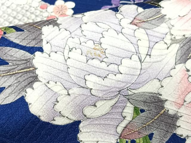 平和屋着物■上質な小紋　流水草花文　金彩　やまと誂製　正絹　逸品　CABI7010xe