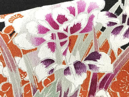 平和屋着物■豪華黒留袖　渡り橋花車文　正絹　逸品　CABI7013xe