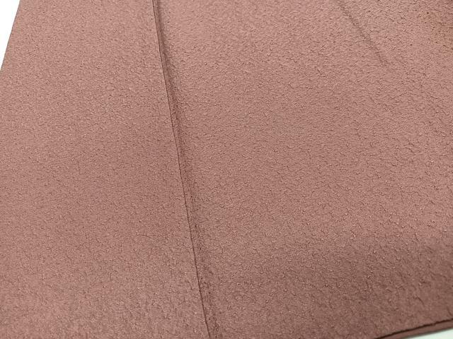 平和屋着物■上質な色無地　霞地紋　退紅色　正絹　逸品　CABI7015xe
