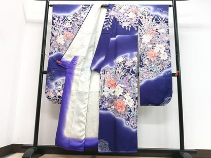 平和屋着物■豪華振袖　草花文　暈し染め　正絹　逸品　CABI7020xe
