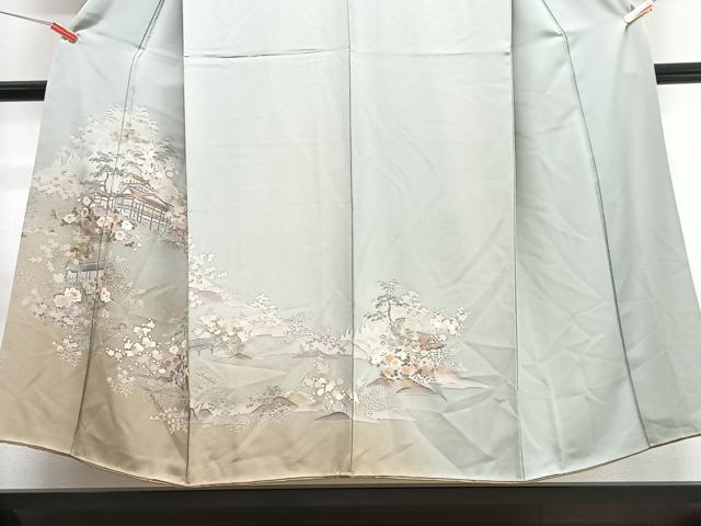 平和屋着物■訪問着　風景文　暈し染め　金彩　正絹　逸品　CABI7036xe