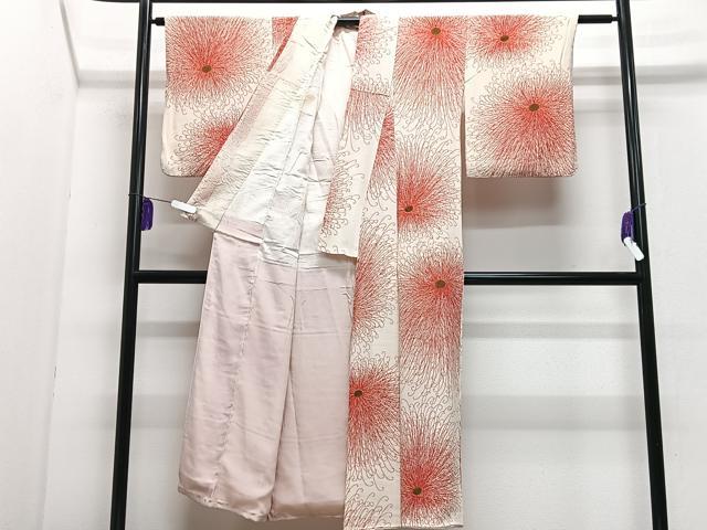 平和屋着物■上質な小紋　乱菊　正絹　逸品　CABI7042xe