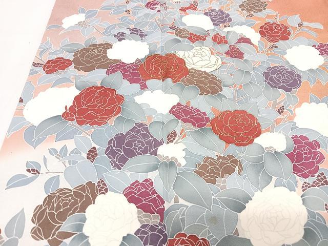 平和屋着物■訪問着　枝花文　暈し染め　金彩　正絹　逸品　CABI7043xe