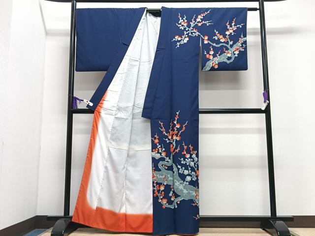 平和屋着物■訪問着　枝梅文　洗える着物　CABI7044xe