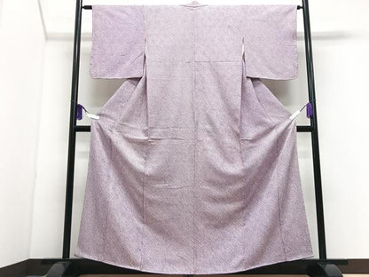 平和屋着物■大変加工の良い総絞り小紋　正絹　逸品　CABI7049xe