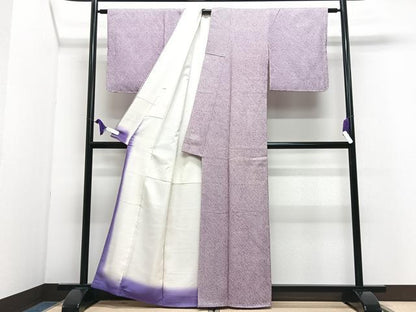 平和屋着物■大変加工の良い総絞り小紋　正絹　逸品　CABI7049xe