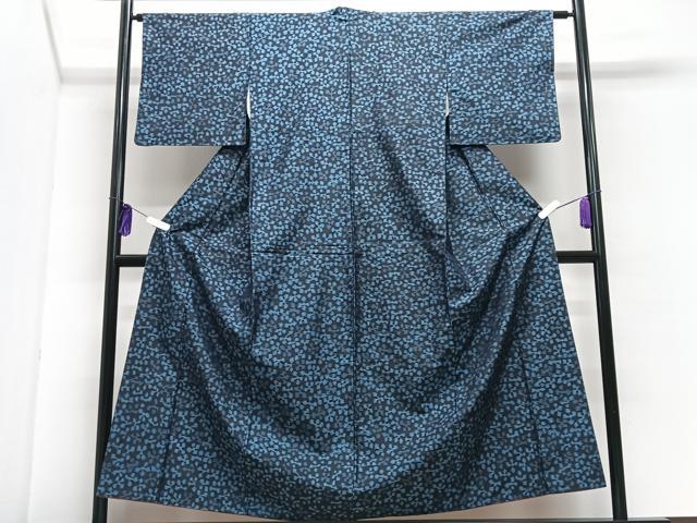 平和屋着物■上質な紬　幾何学文様　正絹　逸品　CABI7050xe