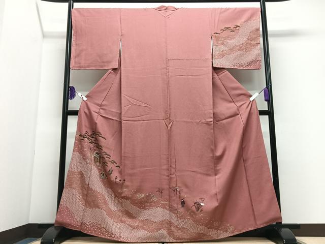 平和屋着物■訪問着　風景文　金彩　正絹　逸品　未使用　CABI7051xe