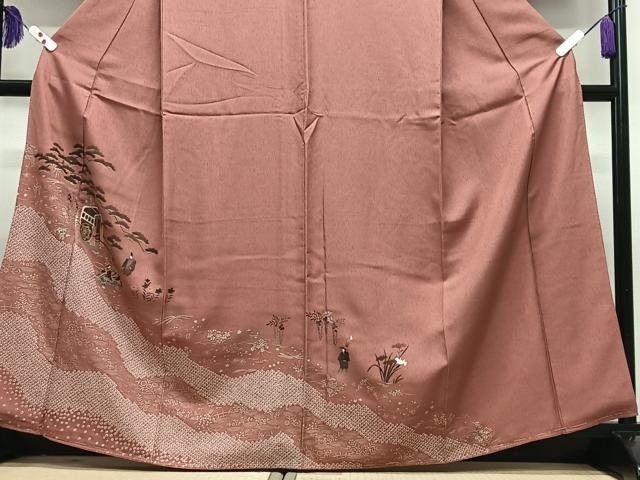 平和屋着物■訪問着　風景文　金彩　正絹　逸品　未使用　CABI7051xe