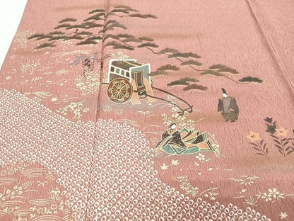 平和屋着物■訪問着　風景文　金彩　正絹　逸品　未使用　CABI7051xe