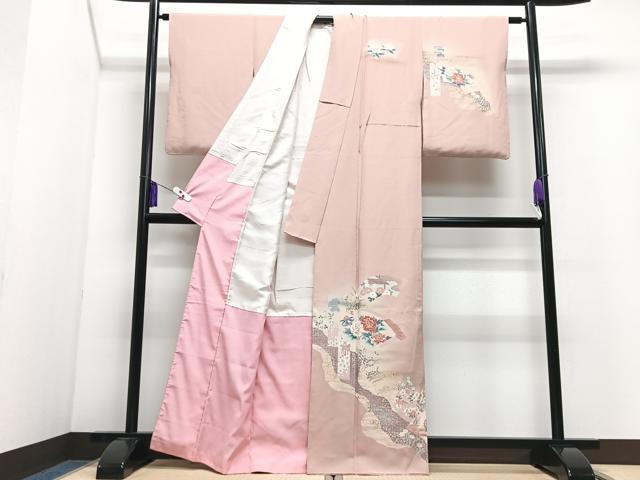 平和屋着物■訪問着　地紙花文　暈し染め　金彩　正絹　逸品　CABI7053xe