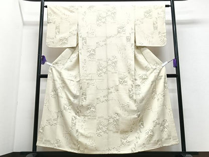平和屋着物■上質な小紋　草花文　正絹　逸品　CABI7054xe