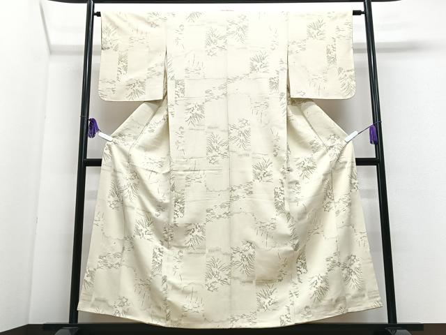 平和屋着物■上質な小紋　草花文　正絹　逸品　CABI7054xe