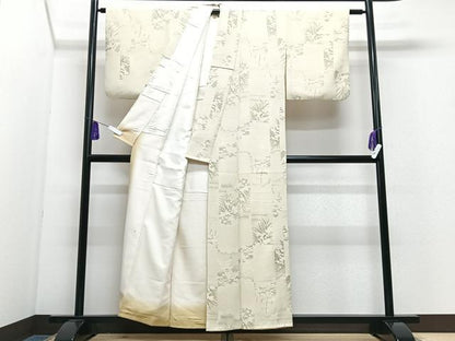 平和屋着物■上質な小紋　草花文　正絹　逸品　CABI7054xe