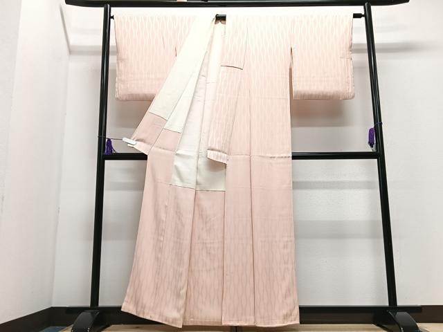 平和屋着物■上質な色無地　立涌地紋　虹色　正絹　逸品　CABI7055xe