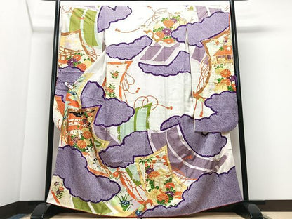 平和屋着物■豪華振袖　駒刺繍　絞り　雲取り風景文　金彩　今野屋扱い　正絹　逸品　CABI7060xe