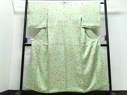 平和屋着物■上質な小紋　舞花文　正絹　逸品　CABI7061xe