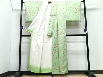 平和屋着物■上質な小紋　舞花文　正絹　逸品　CABI7061xe