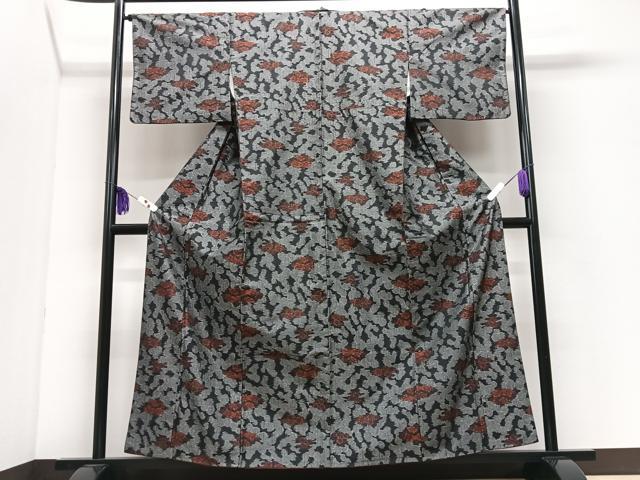 平和屋着物■上質な紬　舞花文　正絹　逸品　CABI7068xe