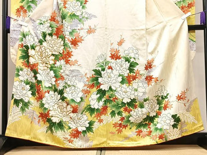 平和屋着物■豪華振袖　刺繍　草花文　金銀彩　正絹　逸品　CABI7074xe