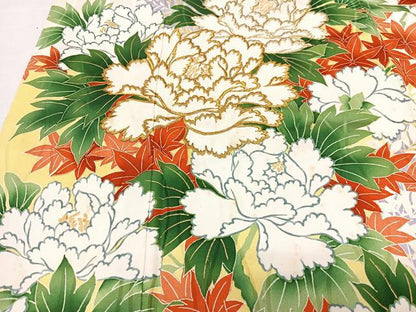 平和屋着物■豪華振袖　刺繍　草花文　金銀彩　正絹　逸品　CABI7074xe