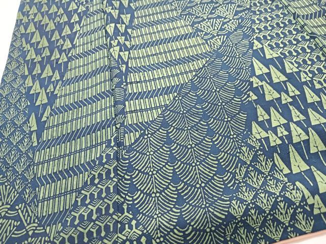 平和屋着物■上質な小紋　幾何学文様　正絹　逸品　CABI7085xe