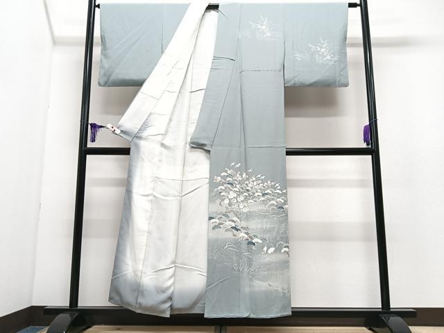 平和屋着物■訪問着　飛鶴浜松文　正絹　逸品　CABI7103xe