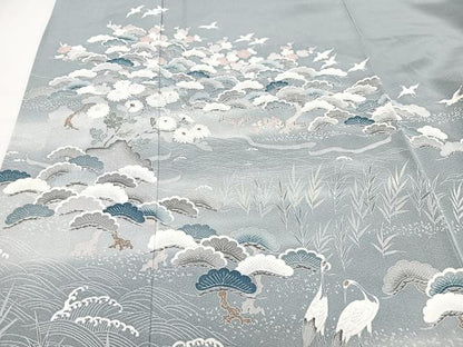 平和屋着物■訪問着　飛鶴浜松文　正絹　逸品　CABI7103xe