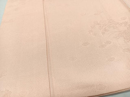 平和屋着物■上質な色無地　花丸地紋　雄黄色　正絹　逸品　CABI7108xe