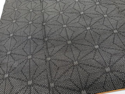 平和屋着物■上質な紬　麻の葉文様　正絹　逸品　CABI7109xe