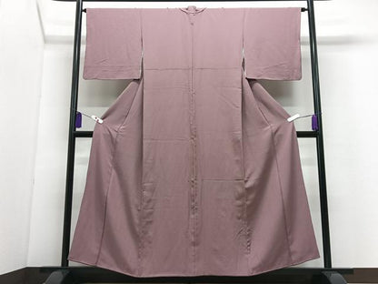 平和屋着物■上質な色無地　霞文　二藍色　正絹　逸品　CABI7111xe
