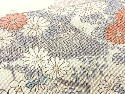 平和屋着物■上質な小紋　風景草花文　正絹　逸品　CABI7124xe