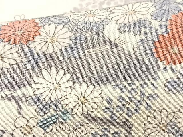平和屋着物■上質な小紋　風景草花文　正絹　逸品　CABI7124xe