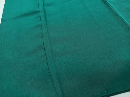 平和屋着物■上質な色無地　緑青色　正絹　逸品　CABI7132xe