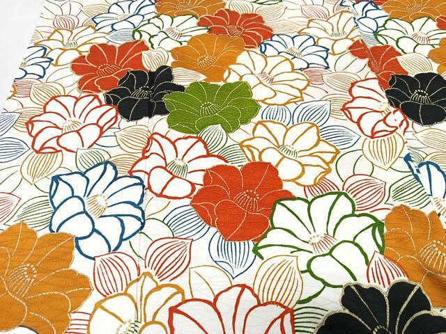 平和屋着物■訪問着　舞花文　椿　金彩　正絹　逸品　CABI7133xe