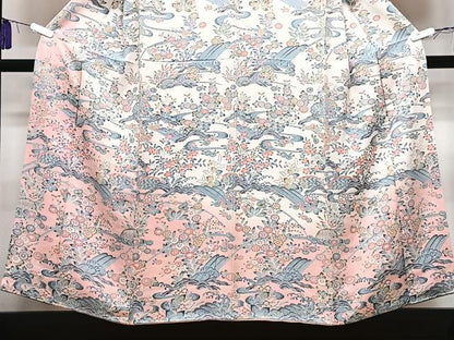 平和屋着物■訪問着　立波草花文　暈し染め　正絹　逸品　CABI7144xe