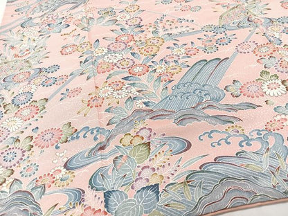 平和屋着物■訪問着　立波草花文　暈し染め　正絹　逸品　CABI7144xe