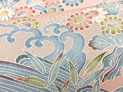 平和屋着物■訪問着　立波草花文　暈し染め　正絹　逸品　CABI7144xe