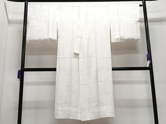 平和屋着物■長襦袢　無双仕立て　流水花地紋　やまと誂製　正絹　逸品　CABI7150xe