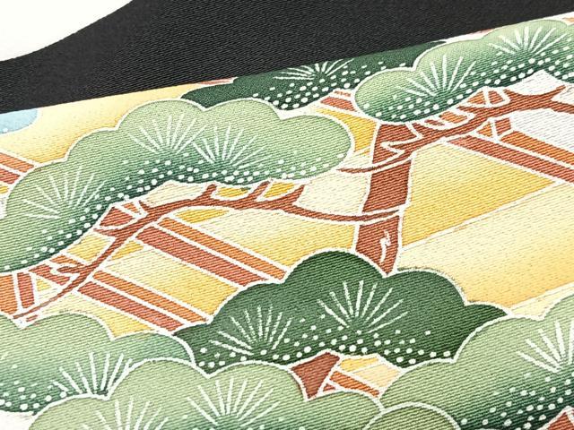 平和屋着物■豪華黒留袖　作家物　渡り橋風景文　正絹　逸品　CABI7151xe