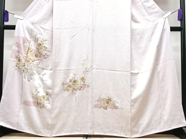 平和屋着物■訪問着　草花文　金彩　正絹　逸品　CABI7153xe