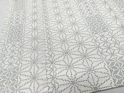 平和屋着物■上質な白紬　麻の葉文様　正絹　逸品　CABI7155xe