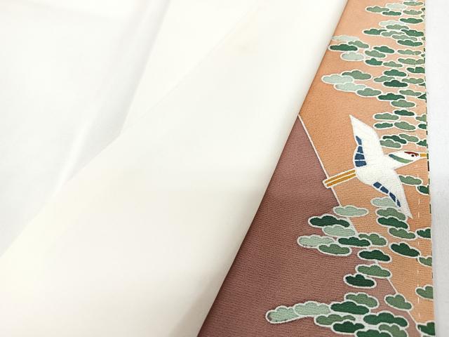 平和屋着物■豪華黒留袖　作家物　飛鶴風景文　正絹　逸品　CABI7156xe