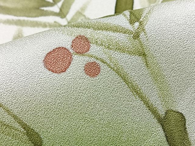 平和屋着物■訪問着　手描き　枝葉文　暈し染め　正絹　逸品　CABI7161xe